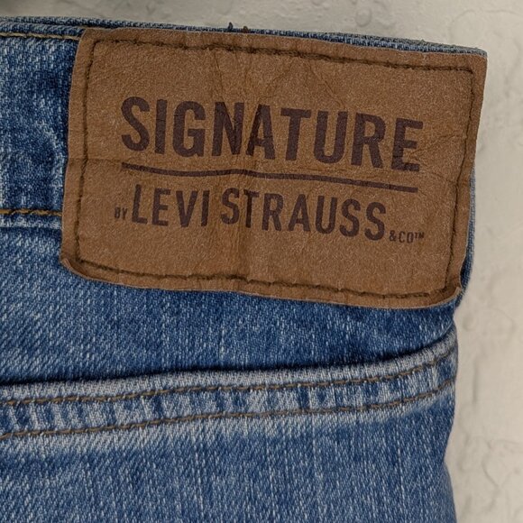 Levi Stratus Signature* Men's Washed Bootcut Blue Jeans~ Size W40 x L30 - Picture 3 of 15